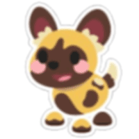 African Painted Dog Sticker - Rare from Pets Plus Sticker Pack